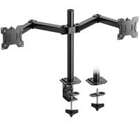 HUANUO Supporto per doppio monitor per due schermi da 13 a 30 pollici, supporto per scrivania con braccio per monitor regolabile fino a 10 kg, VESA 75x75 100x100