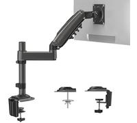 HUANUO Supporto per monitor singolo da scrivania schermi 13~32 pollici, Braccio monitor PC regge fino a 9 kg, Regolabile in altezza con rotazione inclinata e girevole, VESA 75 e 100 mm