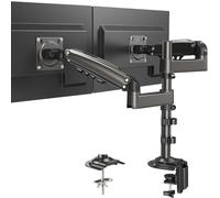 HUANUO Supporto schermo PC 2 schermo da 13 a 32 pollici, braccio per schermo PC regolabile in altezza, braccio schermo PC a movimento completo supporto VESA 75 x 75/100 x 100 mm