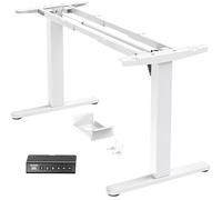 HUANUO Telaio per Scrivania, Gambe Elettriche con Motore Senza Spazzole, Telaio Regolabile in Altezza con Capacità di 100 kg per Piani di 110 x 180 cm, Solo Telaio