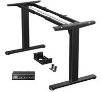 HUANUO Telaio per Scrivania, Gambe Elettriche con Motore Senza Spazzole, Telaio Regolabile in Altezza con Capacità di 100 kg per Piani di 110 x 180 cm, Solo Telaio