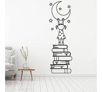 HUANYIN Libri per bambini Vinile appliqué da parete Citazione libro Sala lettura Biblioteca Adesivo murale decorativo decorativo della camera dei bambini, 126x42cm