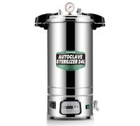 Huanyu 24L Autoclave Sterilizzatore Automatico, Regolabile Temp. e Tempo | controllo intelligente, Sterilizzatore automatico a vapore ad alta pressione per laboratorio