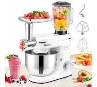 Huanyu 3-in-1 Robot da Cucina Multifunzione 6L Impastatrice Planetaria con Frullatore da 1,5 l e Tritacarne Planetaria Professionale per la Maggior Parte della Cucina Casalinga