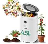Huanyu Contenitore elettrico per il compostaggio da cucina 4,5 L Compostiera elettrica per cucina Riciclatore alimentare per interni inodore con funzione di pulizia automatica Bassa rumorosità