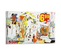 HUAOAYU Poster di Jean-Michel-Basquiat Street Art Graffiti Andy Warhol, stampa su tela, decorazione per la casa, cornice, 30 x 45 cm