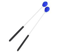 HUAOSN Confezione da 2 Bacchette per Batteria, Bacchette per Batteria, Testa in Lana Blu, Fibra di Vetro, Bacchetta per Grancassa, Bacchette per Timpani, Bacchette per Percussioni