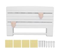 HUAOSN Porta Pellicola Trasparente, Rack da Taglio Multifunzionale, Taglierina per Pellicola Trasparente da Cucina, Dispenser per Avvolgimento a Parete per L'Organizzazione Della Cucina(Colore C)
