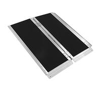 HUAOSN Rampa per Sedia a Rotelle Portatile, Rampa in Lega di Alluminio Antiscivolo, Rampa per Disabili Pieghevole Antiscivolo, Rampa per Soglie per Porte, Rampa per Sedia a Rotelle