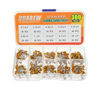 HUAREW 10 valori 300 pezzi condensatore ceramico 0,1 0,15 0,22 0,33 0,47 0,68 1 2,2 4,7 10 uF / 100-10000 nF kit di classificazione