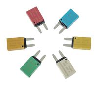 HUAREW 12V Interruttore di Circuito a Ripristino Automatico a Basso Profilo ATM, 5A 10A 15A 20A 25A 30A Fusibile Ripristinabile Mini Lama (Mistura 6pz)