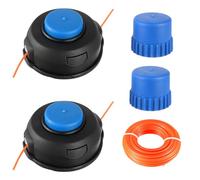 HUAREW 2 pezzi T25 Decespugliatore Testa di Ricambio Adatta per Husqvarna 966674401 Tosaerba per 122LDX 124L 125L 125LDX 128L 128LD, con 2 Bump Knob e 1 Linea di Corde Strimmer in Nylon da 15 m