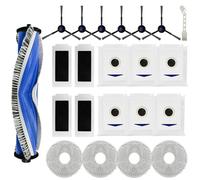 HUAREW 22 Pezzi Set di Accessori per ECOVACS DEEBOT T30 OMNI / T30 Pro OMNI Robot Aspirapolvere, 1 Spazzola Principale 4 Panni per la Pulizia 4 Filtri 6 Sacchetti Antibatterici 6 Spazzole Laterali