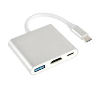 HUAREW Adaptador USB C a HDMI, Dotato di porta di uscita 4K HDMI, porta USB 3.0 e porta di ricarica PD, convertitore AV digitale multiporta Compatibile con MacBook Pro/MacBook Air/Mini/iMac