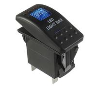 HUAREW Auto 12V Led Blu Luce Pannello Interruttore, 5Pin SPST Interruttore a levetta Impermeabile per Auto, Cruscotti, Luci (Bar Light)