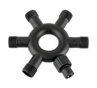 HUAREW Connettore Luci Natale, 2 Pin IP65 Impermeabile per Esterno e Interno, Splitter 6 Vie per Luci Stringa e Catena Luminosa (Confezione da 6)