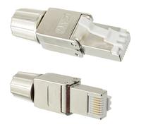 HUAREW Connettori RJ45 Cat7 Connettore di Rete Senza Attrezzi avere Crimpare Schermato Custodia in Metalloper Cavi di Cavo di Rete per CAT7 CAT6 (2 Pezzi)