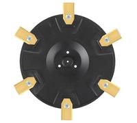 HUAREW Disco lama per tosaerba robotizzato a 6 lame - Disco lama rinforzato in fibra - Piatto per coltelli + 6 lame compatibili con Segway Navimow H500E, H800E, H1500E, H3000E-VF(H Series, lame)