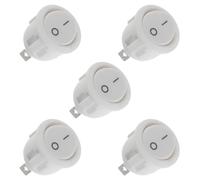 HUAREW Interruttore a bilanciere ON/OFF KCD1 Mini interruttore a levetta rotondo SPST 2Pin a scatto con fili precablati AC 6A/250V 10A/125V, per auto Barca (5 pezzi)