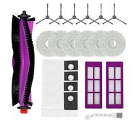 HUAREW Kit di Accessori di Ricambio per Aspirapolvere Robot Eureka J15 Pro Ultra, 1 Spazzola Principale, 6 Spazzole Laterali, 6 Mop Pad, 4 Sacchetti Polvere, 2 Filtri, 1 spazzola per la pulizia