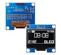 HUAREW Modulo display OLED 1,3 in 4 pin IIC I2C interfaccia SH1106, 128 x 64 pixel schermo modulo di visualizzazione con caratteri bianchi compatibile con Arduino e Raspberry Pi