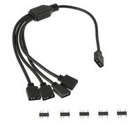 HUAREW Splitter Connettore ARGB 5V 3Pin, 1 presa su 4 spine, per CPU e ventola ARGB 5 V