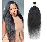 Huarisi Yaki Straight Single Bundles, 8a Kinky Straight capelli umani, 1 bundle Long Human Hair Yaki Bundles 100g Double Weft Sew in Weave