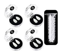Huarsion Vampiro, denti da vampiro, per adulti/bambini, vampiro, denti finti, morso da vampiro, morso da vampiro, con 1 tubo, pellet, colla e 30 tatuaggi per cosplay, feste, Halloween, feste