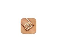 HUASAI Pearl Ring for Women Freshwater Gold Pearl Ring Stackable Pearl Beaded Ring Open Adjustable Boho Vintage Pearl Thumb Midi Pinky Knuckle Rings Wedding Rings Jewelry Gifts for Brides