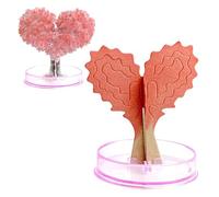 Huasean Kit per la Coltivazione dei Cristalli - Albero di Carta a Forma di Cuore Fai da Te | Alberi di Che crescono magici per San Kit artistici e Artigianali per Bambini