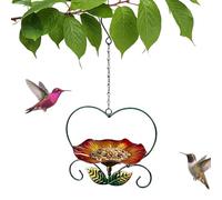 Huasean Mangiatoie per uccelli selvatici | Resistente decorazione in ferro a forma di - Mangiatoia per uccelli in ghisa - Per patio, esterno, casa, fringuelli, pappagalli, cibo, acqua