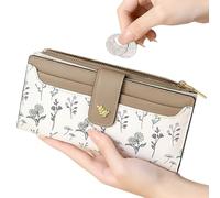 Huasean Portafogli Per Donna | Sottile e Capiente Alla,Tasca Portamonete con Cerniera in Pelle per Donna,Adatto Per Lavoro Shopping Appuntamenti Palestra Spiaggia Uscite E