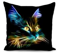 HUASHUZI cuscino gatto nero federe cuscini divano 40 x 40 cm gatto regalo donna copricuscini fodera cuscino decorativi soggiorno camera da letto accessori