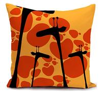 HUASHUZI federe cuscini divano 40 x 40 cm africano giraffa regalo donna gadget arancione copricuscini divano cuscino decorativi soggiorno camera da letto accessori