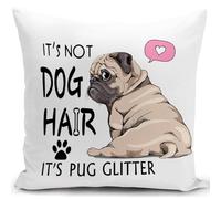 HUASHUZI federe cuscini divano 40x40 carlino cane regalo donna gadget pug copricuscini divano cuscino decorativi soggiorno camera da letto accessori