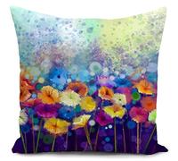 HUASHUZI federe cuscini divano 45x45 cm fiori blu regalo donna federe cuscini da esterno giardino balcone arredo copricuscini divano cuscino decorativi soggiorno camera da letto accessori
