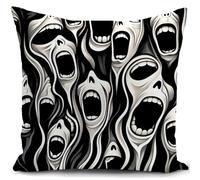 HUASHUZI ghost scream maschera federe cuscini divano 40 x 40 cm ghostface halloween copricuscini fodera cuscino decorativi soggiorno camera da letto accessori