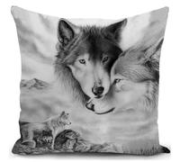 HUASHUZI lupo federe cuscini divano 40 x 40 cm animali schleich copricuscini fodera cuscino decorativi soggiorno camera da letto accessori