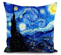 HUASHUZI van gogh federe cuscini divano 40 x 40 cm notte stellata van gogh gadget copricuscini fodera cuscino decorativi soggiorno camera da letto accessori