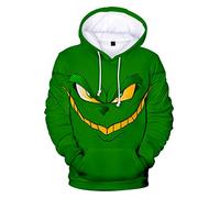 HUASON Unisex Felpe di Natale Cucciolo 3D Colorata Hoodie Uomo Donna Divertente Felpa con Cappuccio(XL)