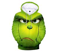 HUASON Unisex Felpe di Natale Cucciolo 3D Colorata Hoodie Uomo Donna Divertente Felpa con Cappuccio(2XL)
