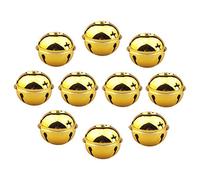 HUASUN 10 Pezzi 5cm Campanellini Natalizi Colore Campanelli Grandi Sonagli per Decorazione di Natale, Matrimonio, Compleanno, Decorazioni per Feste Decorativi (Oro)