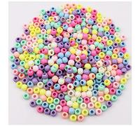 HUASUN Perline acriliche in multicolore, 400 pezzi, 10 mm, perline pony, per fai da te collana bracciale fabbricazione regalo di compleanno