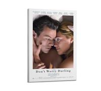 HUASYERRHW Poster da parete con scritta in inglese "Don't Worry Darling", per soggiorno, camera da letto, 60 x 90 cm, stile cornice