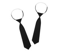 HUATEEN Cravatte Nere da Donna,2 Pz Lunghe JK Cravatta Al Collo Regolabile Finta Strette Regolabili con Elastico