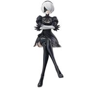 Huawealthy 2B Anime Figure 2B YoRHa No.2 Tipo 2B Action Figure Adventure Game Personaggi Statua Posizione Seduta Modello PVC Decorazione Desktop Ornamenti Collezione Regali per i Fan