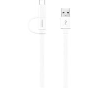 Huawei Cavo 2 in 1 Type-C + Micro USB, Accessorio Originale, Bianco