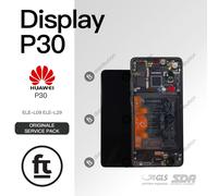HUAWEI DISPLAY P30 ELE L09 L29 ORIGINALE FRAME NERO BLACK BATTERIA TOUCH SCHERMO