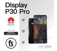 HUAWEI DISPLAY P30 PRO VOG L09 L29 ORIGINALE FRAME AURORA BLUE BATTERIA TOUCH SC