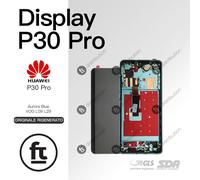 HUAWEI DISPLAY P30 PRO VOG L09 L29 ORIGINALE RIGENERATO FRAME AURORA BLUE TOUCH